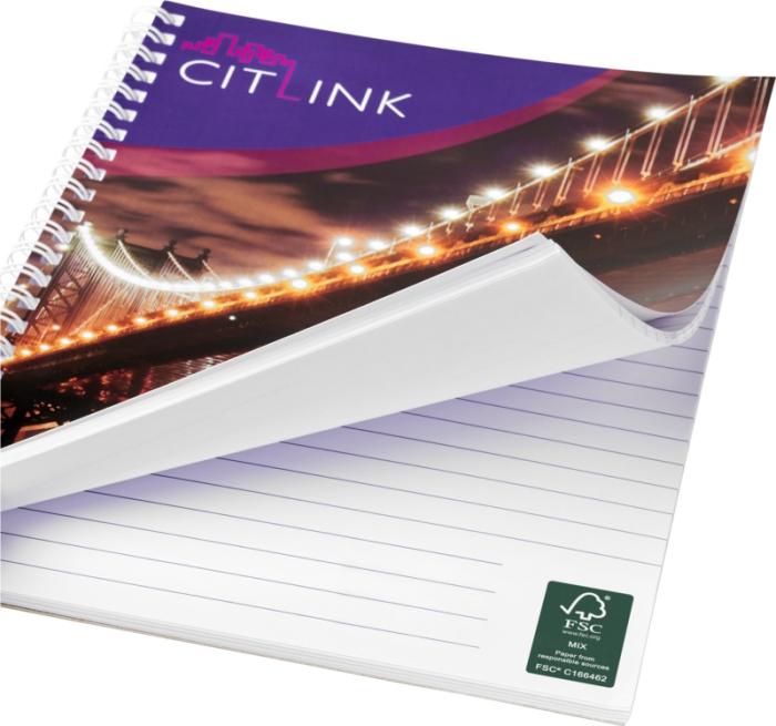 Desk-Mate A5 Notizbuch mit Spiralbindung, weiß 